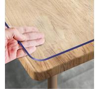 Royhom Frosted Clear Table Protector 80 x 80 cm, 1.5mm Thick Plastic Table Cover, PVC Table Protectors for Dining Room Tables, Desk Protector Mat, Waterproof Transparent Tablecloth