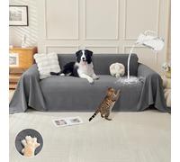 Royhom Waterproof Sofa Cover 3 Seater, Washable Couch Covers for Dogs, Waterproof Sofa Protectors from Pets, Anti Scratch, Soft, Breathable, All-season Universal (Grey, 180x340cm)