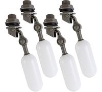 ROYHOO 4PCS 1/2 Inch Float Ball Valve Plastic Water Float Valve Mini Plastic Float Valve with Adjustable Arm for Automatic Water Level Control of Water Tank