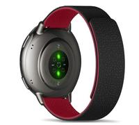 RoYiio Magnetic Bracelet for Amazfit Active 2 Square/Active 2/Bip 3 Pro/Cheetah Square Bracelet 20 mm Soft Comfort Sport Silicone Replacement Strap for Amazfit GTR Mini/GTS 4/GTS 3 - Black Red