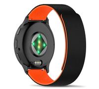 RoYiio Magnetic Silicone Strap for Garmin Venu 4 45mm/Venu 3/Venu2 Strap Soft Comfort 22mm Replacement Bands for Garmin Forerunner 570 47mm/Forerunner 265/Forerunner255/Vivoactive 4 - Black Orange