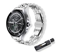 RoYiio Metal Strap for Xiaomi Watch 2/2 Pro/S4/S3/S2 Straps Forerunner 570 47mm/Forerunner 265 Strap Stainless Steel 22mm Replacement Band for Garmin Venu 4 45mm/Venu 3/Venu 2 - Silver