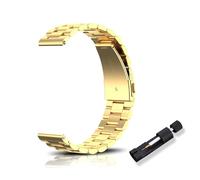 RoYiio Metal Watch Straps for 20mm Watch Band with Quick Release, Beautifully Polished Stainless Steel Replacement Bands for Men Women - Gold