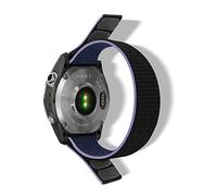 RoYiio Nylon Strap for Garmin Enduro 3 Band Fenix 8 47mm 51mm /Epix Series/Quatix Series/Marq Series, Comfortable Breathable, Adjustable Replacement Bands QuickFit 26mm - Midnight Blue