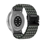 RoYiio Strap for Amazfit Active 2 Square/Active 2 Band Bip 3 /Bip 3 Pro/Cheetah Square Bands Soft Breathable Comfort 20mm Woven Nylon Strap for Amazfit GTR Mini/GTS 4 /GTS 3 - Black Green
