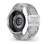 RoYiio Strap for Samsung Galaxy Watch 7/FE/6/5/4 Band Forerunner 570 42mm Straps Soft Breathable Comfort 20mm Woven Nylon Strap for Garmin Vivoactive 6/Vivoactive 5/Vivomove Trend - X Pink Blue Gray