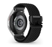 RoYiio Strap for Samsung Galaxy Watch 7/FE/6/5/4 Band Forerunner 570 42mm Straps Soft Breathable Comfort 20mm Woven Nylon Strap for Garmin Vivoactive 6/Vivoactive 5/Vivomove Trend - Black