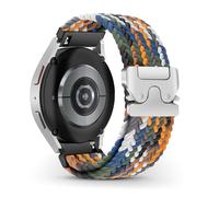 RoYiio Strap for Samsung Galaxy Watch 7/FE/6/5/4 Band Forerunner 570 42mm Straps Soft Breathable Comfort 20mm Woven Nylon Strap for Garmin Vivoactive 6/Vivoactive 5/Vivomove Trend - Denim Colorful