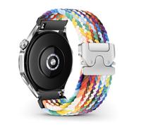 RoYiio Strap for Xiaomi Watch S4/2/S3/2 Pro/S2 Band Redmi Watch 5 Active/Lite Straps Soft Breathable Comfort 22mm Woven Nylon Strap for Huawei GT 6 Pro 46mm/Garmin Venu 4 45mm - Official Rainbow