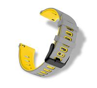 RoYiio Watch Strap 22mm Silicone for Men Women with Quick Release 22mm Straps Sport Comfortable Breathable Soft Replacement Bands - Gray Yellow