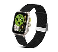 RoYiio Watch Strap Compatible with Amazfit Active Strap Cheetah Square/GTR Mini/Bip 3 Pro Bracelet Nylon for Amazfit GTS 4 /GTS 4 Mini/GTS 3 Classic 20mm Band for Women Men - Black