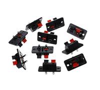 ROYJJ 10 Pcs 2 Positions Push in Spring Load o Terminals Connector Test clip