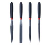 ROYJJ 4Pcs Metal Needle File Set Small Hand Needle File Hardened Strength Steel Flat Warding Round Square Files