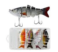 ROYJJ 5 Pcs Fishing Swimbaits Bass Lures Multi Jointed Artificial Hard Baits Slow Sinking Simulated Swimming Artificial Hard Baits Topwater
