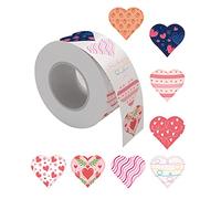 ROYJJ 500pcs Love Heart Stickers 8 Designs Seal Labels Day Decoration Love Heart Stickers