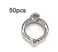 ROYJJ 50Pcs Bird Foot Alloy Leg Rings Active Opening Metal Clips For Parrot For For Outdoor Flying Multiple S Pet Supplies For Puppys Straw Rope Hand-woven Nest For Budgies Drinker Feeder