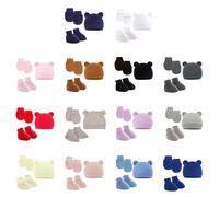 ROYJJ Baby Ears Newborn Hats Mittens and Socks Set for Boys Girls 0-6 Month Baby Stuff (Pack of 3) 3 cloaks, cloaks, cloaks and cloaks