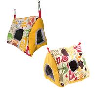 ROYJJ Bird Hanging Hammock Winter Warm Nest Plush Tent Snuggle To Sleep Triangle & Rest For Parrot Hamster Thicken Bird House Kit