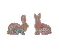 ROYJJ Delightful Easter Statue Unique Easter Cartoon Letter Figurine Ornament The Festive Season Wood Decor