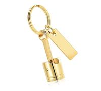 ROYJJ Engine Cylinder Theme Keychain Memorial Pet Ashes Storage Mechanical Metal For Pet Remembrance Metal Urn Keychain For Ashes
