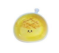 ROYJJ Hand Painted Ceramic Dessert Plate Creative Croissants Shape Dipping Bowl Kitchen Decoration Food Safe Appetizer Dish Food Safe Ceramic Snacks Dish