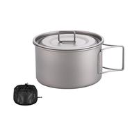 ROYJJ Metal Lunch Box Food Container with Lid and Foldable Handle Outdoor Meal Preps Essential Camping Cooking Pots Food Container