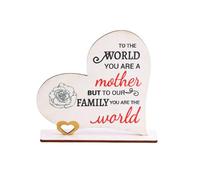 ROYJJ Mother You Are The World Ornament Wooden Hollow Letters Heart