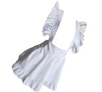 ROYJJ Ruffled White Aprons Women Waist Aprons Maid Cosplay Costume Half Apron Maid Cosplay Apron Cooking Waist Apron French Maid Apron
