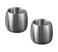 ROYJJ Set of 2 Stainless Steel Drinking Cups Coffee Mugs Double Wall Glasses Stackable Drinkwares for Picnics and Hiking Outdoor Picnics Cups
