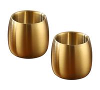 ROYJJ Set of 2 Stainless Steel Drinking Cups Coffee Mugs Double Wall Glasses Stackable Drinkwares for Picnics and Hiking Outdoor Picnics Cups