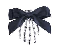 ROYJJ Skeleton Claws Hair Clips with Bows Duckbill Clips Retro Halloween Hair Barrettes for Creative Hair Styling Tool