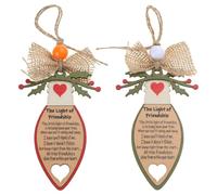 ROYJJ Wooden Friend Ornament Christmas Tree Ornament Friendship The Light Of Friendship Friend Ornaments