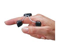 Roylan Sof-Stretch Finger Extension Splint White, Ideal for Daily Management of Joint Stiffness and Injuries - X-Small(5.1cm), Black