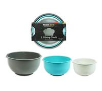 Royle 3 Piece Mixing Bowl Set Kitchen Non Slip Baking Serving Bowls Food Preparation Kit Three Sizes Dishwasher Safe 2.5L, 2L, 1.5L