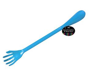 Royle Long Handle Shoe Horn 2-in-1 Back Scratcher Easy To Use Great For The Elderly Eases Strain On Back Flexible Durable Material - Blue
