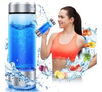 Roylvan Hydrogen Water Bottle, Rechargeable Portable Hydrogen Water Machine Improve Water Quality in 3 Minutes 450ml Hydrogen Water Bottle Generator for Home, Office, Travel and Daily Drinking, Silver