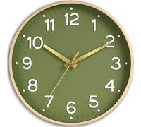 Roymnie Wall Clock 8 Inch Olive Green Silent Wall Clocks Battery Operated