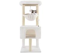 ROYPET 110cm Cat Tree Tower with Sisal Scratching Posts for Indoor Cats,Cat Tower with Hammock and Hanging Ball Toy,Pet Furniture Activity Centre with Condo,Play Towers&Trees,Beige
