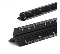 Roysmart Architectural Scale Ruler, 30cm Aluminum Triangular Scale Ruler Metal Metric Ruler for Architects Engineers, 1:100, 1:200, 1:250, 1:300, 1:400, 1:500