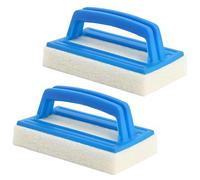 Roysmart Pack of 2 Pool Sponge Brushes, Pool Cleaning Hand Scrubber, Pool Brush, Pool Cleaning, Swimming Pool Brush with Handle, Suitable for Cleaning Dirt and Moss