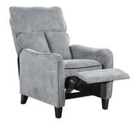 Recliner Chair ROYSTON with Footrest Fabric Grey