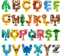 ROYUEXT 26 PCS Animal Alphabet Bath Toys Set, Educational Letters Set for Baby Shower Decorations Birthday Party Favors Gift Classroom Summer Beach Pool Activity Carnival Game