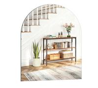 ROYUEXT Arched Wall Mirror, 50 x 40 cm Self-Adhesive Frameless HD Glass Wall Mirror for Bathroom, Bedroom, Ardrobe Doors, Gym, Fitting Room
