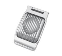 ROYUEXT Egg Slicer Stainless Steel Wire Egg Cutter for Boiled Eggs, Aluminium Egg Wedger Divider Fruit Slicer Cutter Strawberry Mushroom Slicer Manual Egg Slicer Dishwasher Safe for Kitchen,Silver