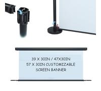 ROYUMI Safety Heavy-Duty Caution Stanchions Post, Retractable Custom Rollerup Sign for Crowds, Crowd Control Barriers, Queue Line Dividers (Size : Stanchion)