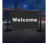 ROYUMI Versatility Rollerup Sign Queue Line Stanchions, Crowd Control Barriers Pole Custom Display Poster, Store Front Business Advertisement (Size : Stanchion)