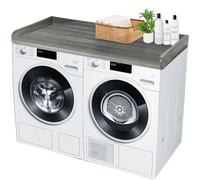 Royxen Laundry Countertop Solid Wood, Countertop for All Front-loaded Washing Machine and Dryer, Extra Room for Laundry Room, Eucalyptus