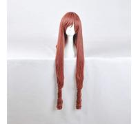 Rozen Maiden Sui Sei Seki Long Curly Wavy Cosplay Wig for Women Girls Heat Resistant Synthetic Hair Wig Wine Red Japanese Anime