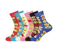 Rozgul 12 Pairs Ladies Cotton Blend Funky Socks | Smiley Face, Halloween, Striped, Horse & Argyle Designs | Women’s Multi-Colour Everyday & Office Work Socks | Size UK 4-7