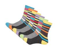 Rozgul 12 Pairs Ladies Multi-Colour Funky Design Cotton Blend Socks | Emoji, Halloween, Striped, Horse & Argyle Patterns | Women's Office & Everyday Work Socks | Assorted Designs | Size UK 4-7